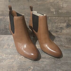 Clarks Carlita Quinn Tan Leather Heeled Ankle Boots Women ● 8 M
